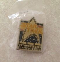 Star Trek 25th Anniversary Movie Marathon Pin 9/7/1991 Mint condition - $29.93