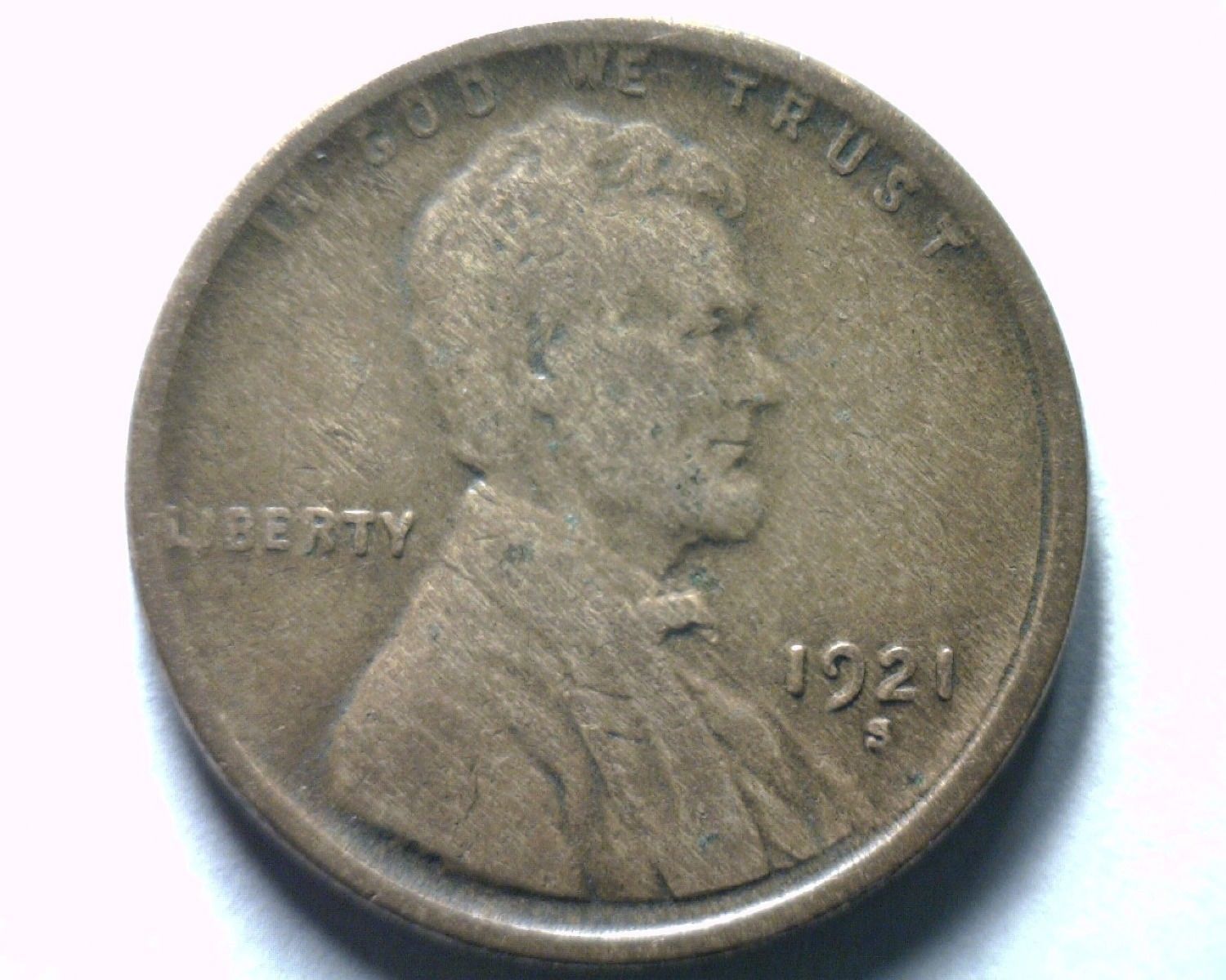1921-S LINCOLN CENT PENNY EXTRA FINE XF EXTREMELY FINE EF NICE ORIGINAL COIN - $39.00