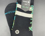 Stance Socks Rick and Morty Black Crew Large 9-13 Crew - $10.69
