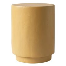 LeisureMod 14 Wide Round Side Table in Fiberstone with Travertine/Painted Finis - $112.70 - $143.08