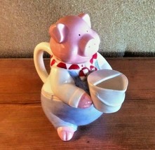Russ Ceramic Pig Teapot Collectible 3-4 Cups - £18.36 GBP