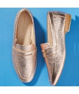 Anthropologie Petite Mendigote Rita Loafers in Rose Gold Metallic Size 3... - $74.47 CAD