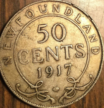 1917 Newfoundland Silver 50 Cents Coin - £17.66 GBP