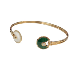 Cartier Amulette DE Cartier Malachite White Mother Of Pearl  Rose Gold Bracelet  - $3,800.00