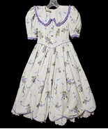 Vintage Daisy Kingdom Girls 10 Purple Floral Party Dress Puffy Sleeve 19... - $4,142.99 MXN