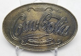 Vintage Coca Cola Coke Brass Belt Buckle 5 Cents At Fountain MCM Oval Sh... - £10.94 GBP