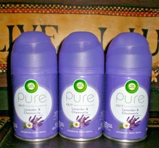 3 Airwick Pure Automatic Spray Can Refills Lavender Chamomile Odor Neutralizer - $21.83