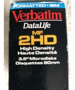 Vintage Verbatim Datalife 2HD 3.5” 9Disks IBM Format Double Sided New Ol... - $11.88