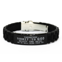 Motivational Christian Bracelet, Therefore submit to God. Resist the devil and h - £19.74 GBP