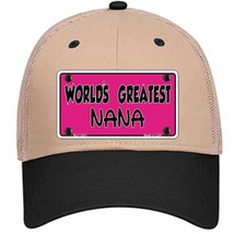 Worlds Greatest Nana Novelty Khaki Mesh License Plate Hat - £23.31 GBP