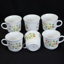 Corelle Strawberry Sundae Cups 3&quot; Tall Lot of 6 - $16.65