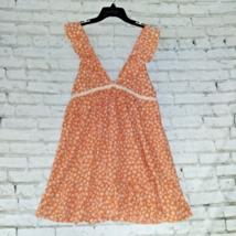Asos Design Womens Dress 8 Orange Floral V Neck Sleeveless Mini Cottagecore Boho - £19.74 GBP