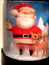 Rudolph the Red-nosed Reindeer &amp; Santa Claus Snow Globe Snowglobe TV Special  - £19.55 GBP