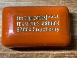 VINTAGE MAPOTEL STRAUSBERG GERMANY HOTEL SOAP HOLDER WITH SOAP PLASTIC - $158.43 MXN
