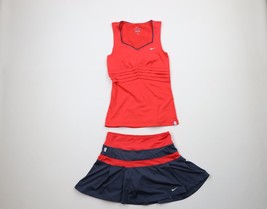 Vintage Nike Challenge Court Womens S 2 Piece Tennis Skirt Skort Set Pickleball - £85.52 GBP