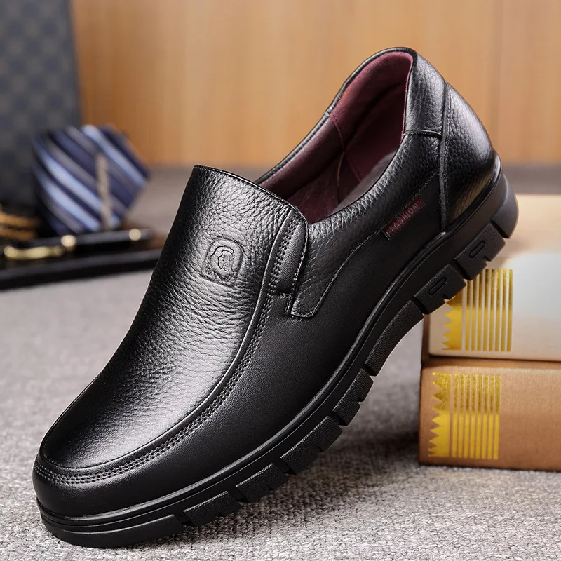 Nuine leather casual shoes for men flat platform walking shoes outdoor footwear loafers thumb200