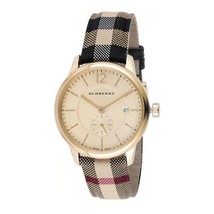 Burberry BU10001 The Classic Round Gold Tone Watch 40 mm - Warranty - £291.86 GBP