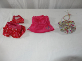 American Girl Doll Floral Swim Outfit Pink Terry Cloth  Cover Up + Floral Swim + - $31.70