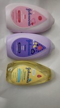 Baby Bundle Lot Of 3 Johnson&#39;s Baby Products 27.1 Bottles Lotion, Wash &amp; Shampoo - £25.54 GBP