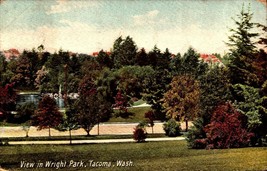 Vintage Postcard Beautiful View In Wright Park Tacoma Washington 1907 - £1.58 GBP