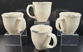 4 Homer Laughlin Speckled Sponge Black Mug Set White Restaurant Ware HLC Cup Lot - £36.33 GBP