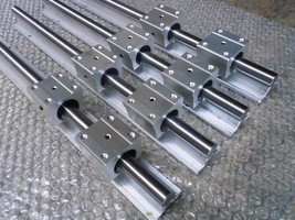 4 Set SBR12-1500mm Fully Supported Linear Rail Shaft Rod With 8 SBR12UU - £194.01 GBP