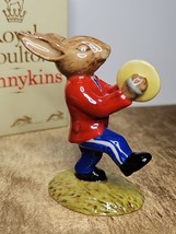 Royal Doulton Cymbals Bunnykins Figurine DB025 Vintage 1984 GJ Red Oompa... - $60.48
