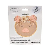 Needle Creations 4 Inch Felt Embroidery Hoop Kit Pig - $7.29