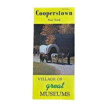 Vintage Cooperstown NY Baseball HOF Museum Travel Tourist Vacation Brochure - £7.63 GBP