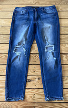 kancan NWT $56.99 women’s busted knee skinny jeans size 29 blue R12 - £18.40 GBP