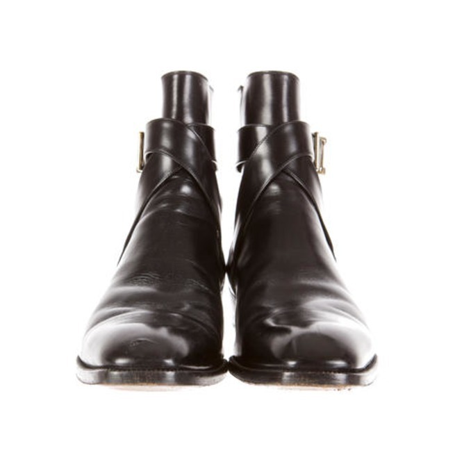 NEW Handmade Black Ankle Boots, Men's Buckle Boots, Designer Leather Jodhpurs Bo