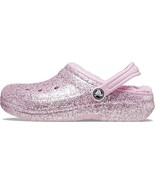 Crocs Girls Classic Glitter Lined Clogs Pink/Neon Size 5 Big Kid - $810.14 MXN