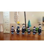 Vintage Erzgebirge Miniature Mini Wooden Germany 6 Carolers Figures Tree... - $443.98 MXN
