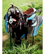 Western Cordura Trail Barrel Pleasure Horse SADDLE Bridle Tack Brown 4950 - $474.47 CAD