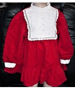 2T Red Velour Dress 1970’s Designer’s Collection by Doree Selevan - $59.95