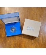 10k gf Avon Service Award Blue Sapphire Pin 1/10 YellowGold Filled  - $2,108.89 MXN