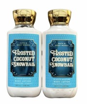 Set Of 2 Bath &amp; Body Works Frosted Coconut Snowball Body Lotions 8oz Ea New - £15.78 GBP