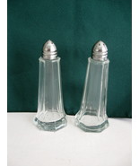 Vintage Tall Glass Salt and Pepper Shakers, Glass Salt and Pepper Shaker... - $12.00
