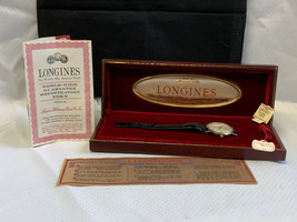 Vtg 14K Yellow Gold Longines Wristwatch w/ Case &amp; Papers Waterproof Mens Working - £677.84 GBP