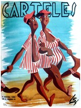 Wall Quality Decoration Poster.Home room.Beach red stripe swimsuit.6703 - £12.74 GBP+
