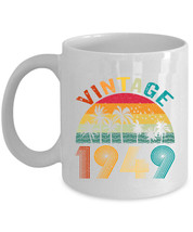 Vintage 1949 Coffee Mug 75 Year Old Retro Cup 75th Birthday Gift For Men Women - £11.83 GBP