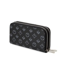 Igner wallet men women fashion poker pattern long wallets zipper money card holder anti thumb200