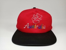 Australia Red Adjustable Baseball Hat Cap Embroidered Logo Mother &amp; Baby... - £9.40 GBP