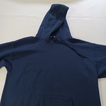 Hanes EcoSmart Men's Blue Cotton Blend Drawstring Pullover Hooded Sweatshirt L image 7