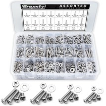 900Pcs Nuts And Bolts Assortment Kit #4-40, #6-32, #8-32, #10-24 - Phili... - £32.45 GBP