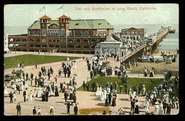 Vintage Postcard Pier and Auditorium Long Beach California 1907 Cancel - £9.27 GBP