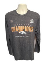 NFL Super Bowl Champions Broncos Country Adult Medium Gray Long Sleeve TShirt - £11.83 GBP