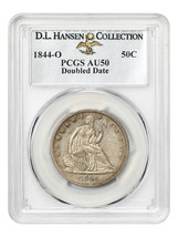 1844-O 50c PCGS AU50 (Double Date) ex: D.L. Hansen Collection - £5,244.67 GBP