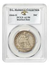 1844-O 50c PCGS AU50 (Double Date) ex: D.L. Hansen Collection - £5,138.96 GBP