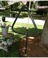 Farm/School House Western Cowboy Chuck Wagon Triangle Dinner Call Bell C... - $54.86 CAD